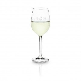 Personalizable hvidvin glas af Leonardo - slyngtråde med initialer
